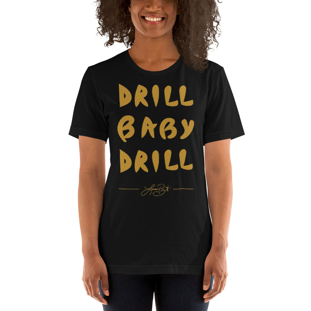 Drill Baby Drill Triblend Black T-Shirt